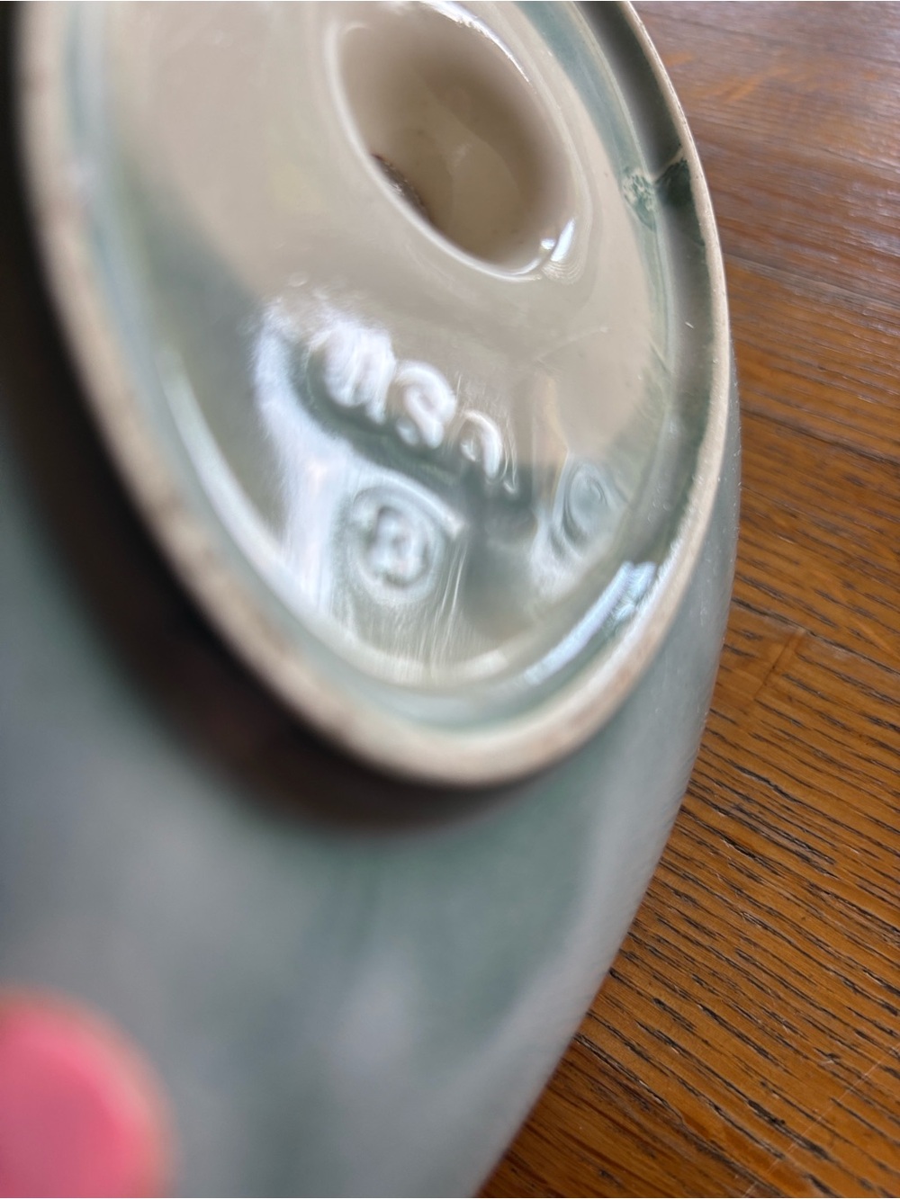 Vintage Mid Century Modern Atomic Starburst Ceramic Serving Tray Metal Handle - Picture 2 of 11